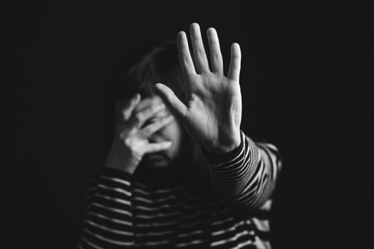 Women violence and abused concept. Stop domestic violence against women and human trafficking.