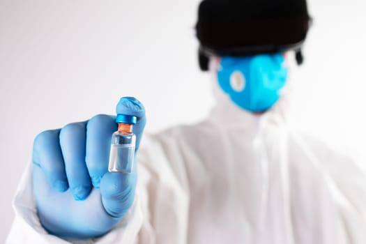 VR medicine. Doctor using virtual reality headset for medical purposes.