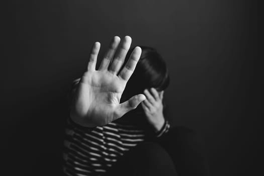 Women violence and abused concept. Stop domestic violence against women and human trafficking.