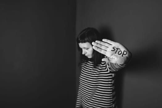 Women violence and abused concept. Stop domestic violence against women and human trafficking.