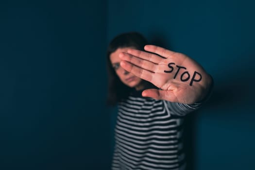 Women violence and abused concept. Stop domestic violence against women and human trafficking.