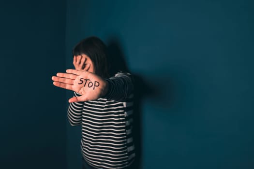 Women violence and abused concept. Stop domestic violence against women and human trafficking.