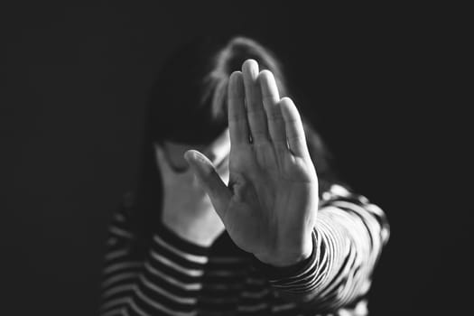Women violence and abused concept. Stop domestic violence against women and human trafficking.