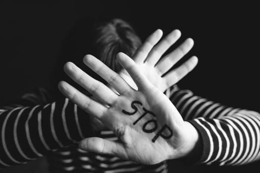 Women violence and abused concept. Stop domestic violence against women and human trafficking.