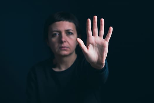 Women violence and abused concept. Stop domestic violence against women and human trafficking.