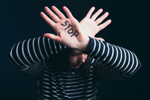 Women violence and abused concept. Stop domestic violence against women and human trafficking.