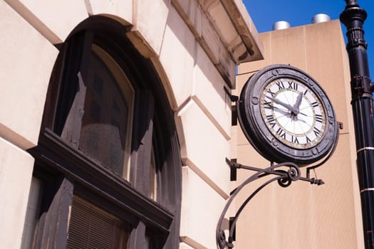 It's still lunchtime according to the corner clock downtown