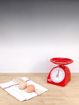 A close up shot of a set of food scales