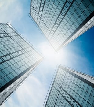 Modern architecture concept with skyscrapers
