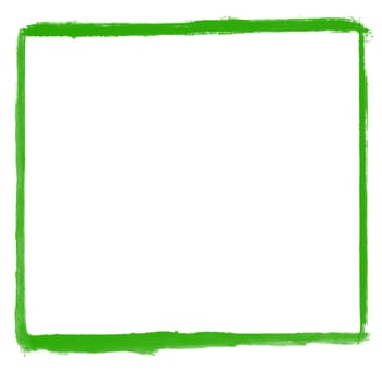 Hand painted rectangle with green color