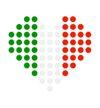 Heart icon with dots: Italy
