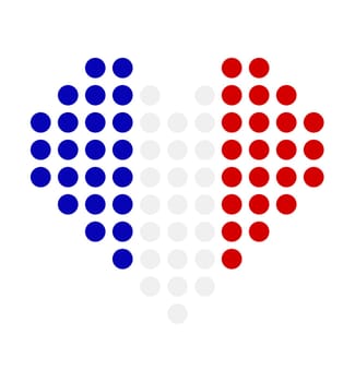 Heart icon with dots: France