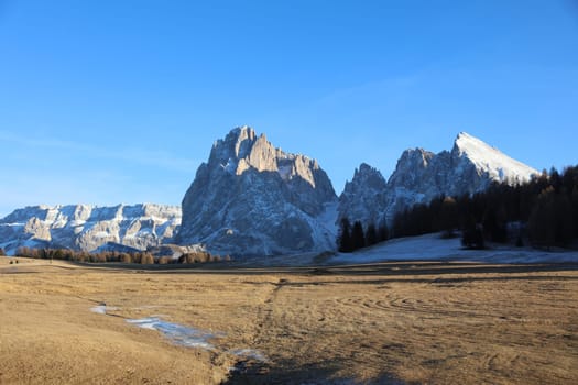 The Seiser Alm in South Tyrol (Alto Adige). Italy