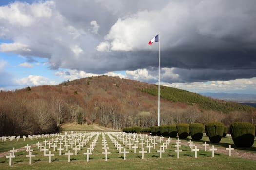 Military cemetery called Hartmannswillerkopf at Vieil Armand. Vosges Mountains. France