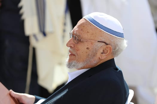 Orthodox Jewish Man at the Western Wall in Jerusalem. Israel