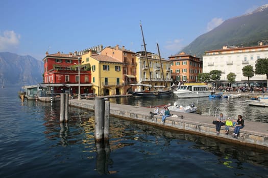 Malcesine on Lake Garda in the Region Veneto. Italy