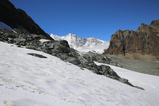 The Pennine Alps in Switzerland. Europe