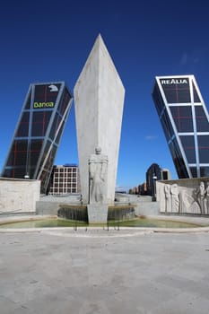 Puerta de Europa Towers in Madrid. Spain