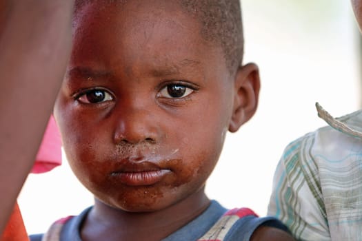 Hambukushu Tribe near Divundu. Caprivi Strip. Namibia. Africa