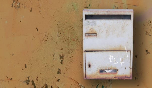 Antique old Letter Box on the wall
