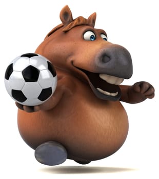 Fun horse - 3D Illustration