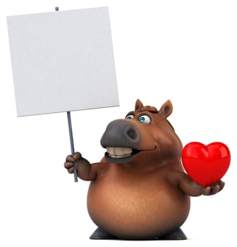 Fun horse - 3D Illustration