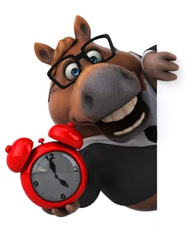 Fun horse - 3D Illustration