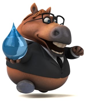 Fun horse - 3D Illustration