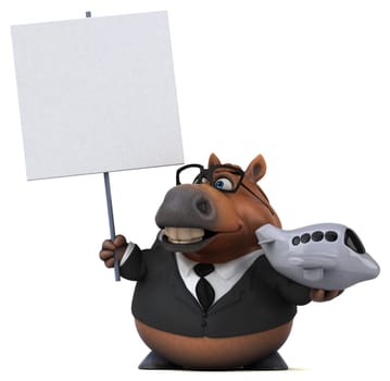 Fun horse - 3D Illustration