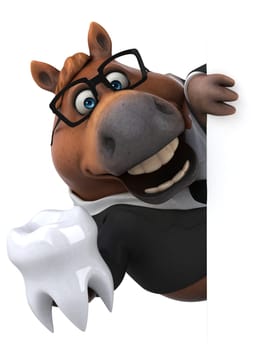 Fun horse - 3D Illustration