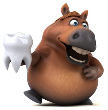 Fun horse - 3D Illustration