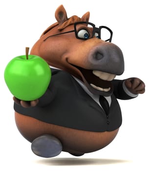 Fun horse - 3D Illustration
