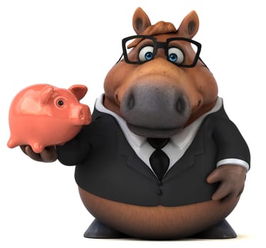Fun horse - 3D Illustration