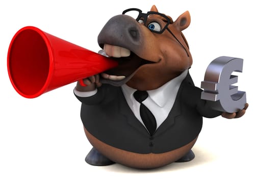 Fun horse - 3D Illustration