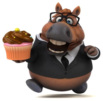 Fun horse - 3D Illustration