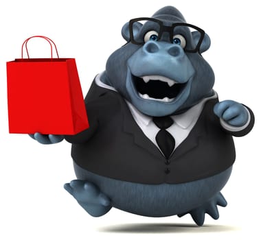 Fun gorilla - 3D Illustration