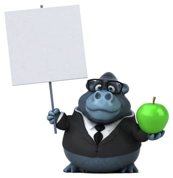 Fun gorilla - 3D Illustration
