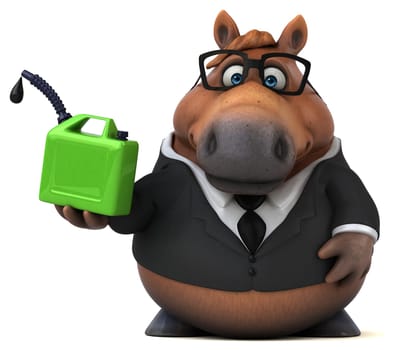 Fun horse - 3D Illustration