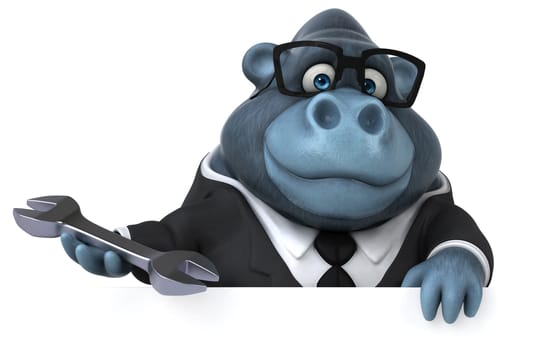 Fun gorilla - 3D Illustration