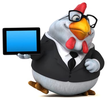 Fun chicken - 3D Illustration