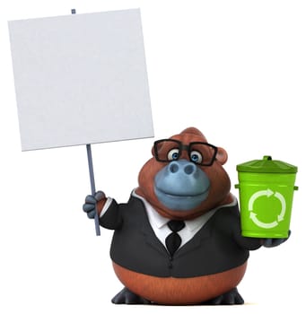 Fun Orang Outan - 3D Illustration