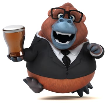 Fun Orang Outan - 3D Illustration