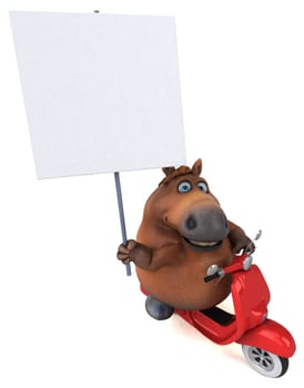 Fun horse - 3D Illustration