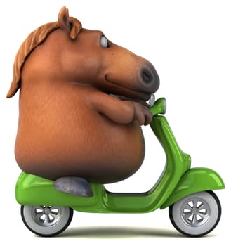 Fun horse - 3D Illustration