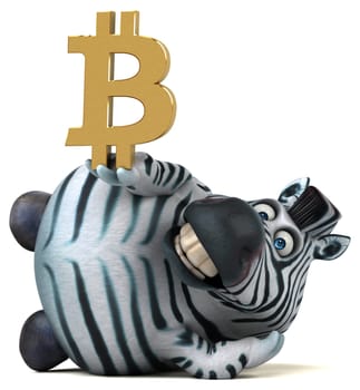 Fun zebra - 3D Illustration