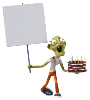 Fun zombie - 3D Illustration