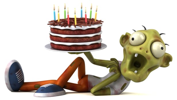 Fun zombie - 3D Illustration