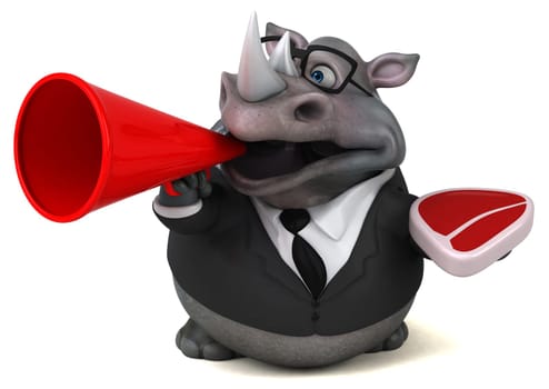 Fun rhinoceros - 3D Illustration