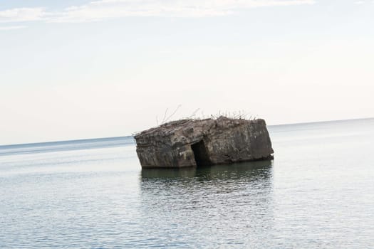 Coast bunker. Coast bunker from the WW2 in the Baltic Sea Fischland Darss Zingst, Germany.