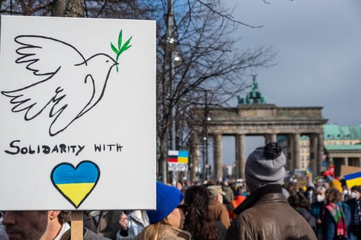 During the great anti-war demonstration again Ukraine in Berlin